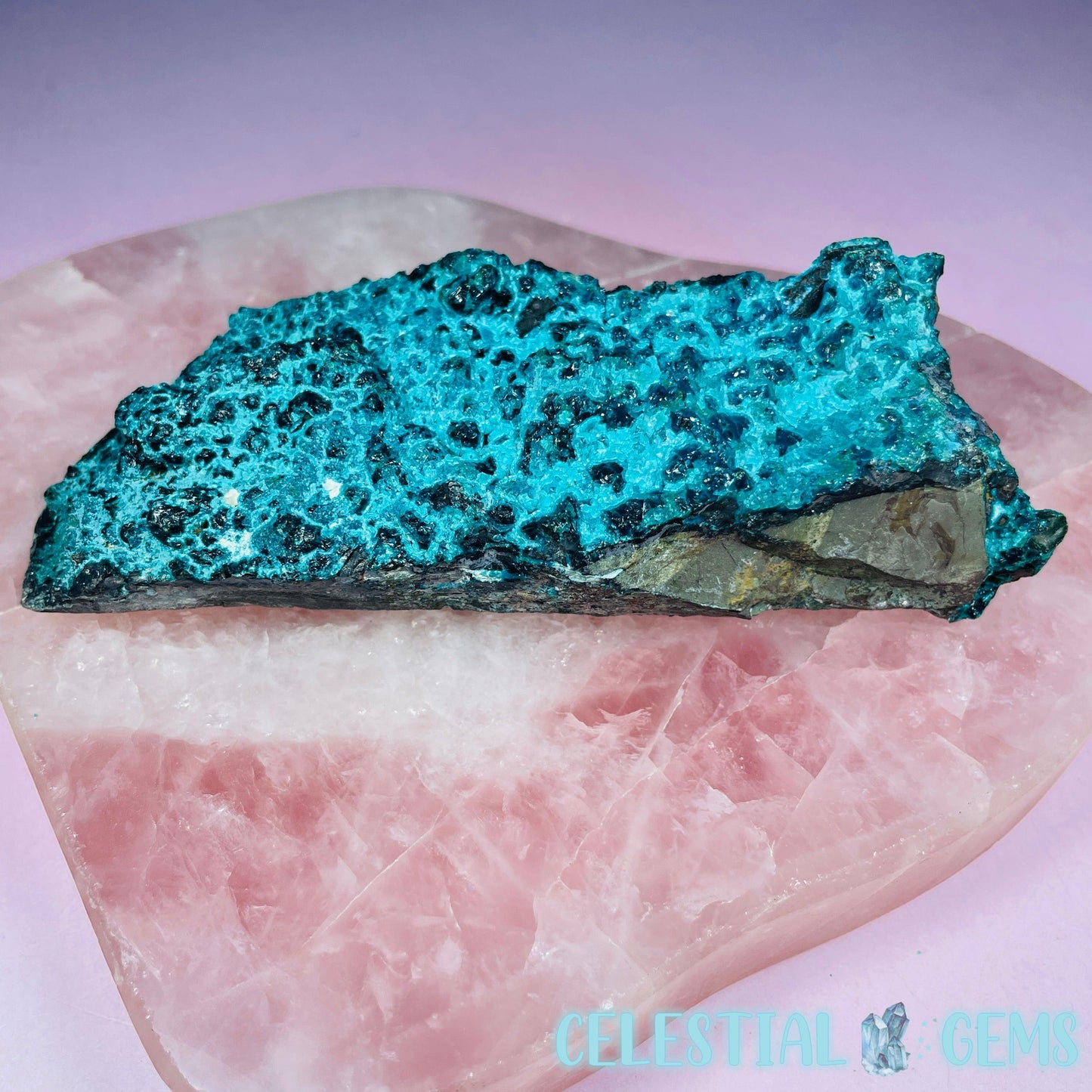 Gem Silica Chrysocolla + Shattuckite Raw Small Specimen