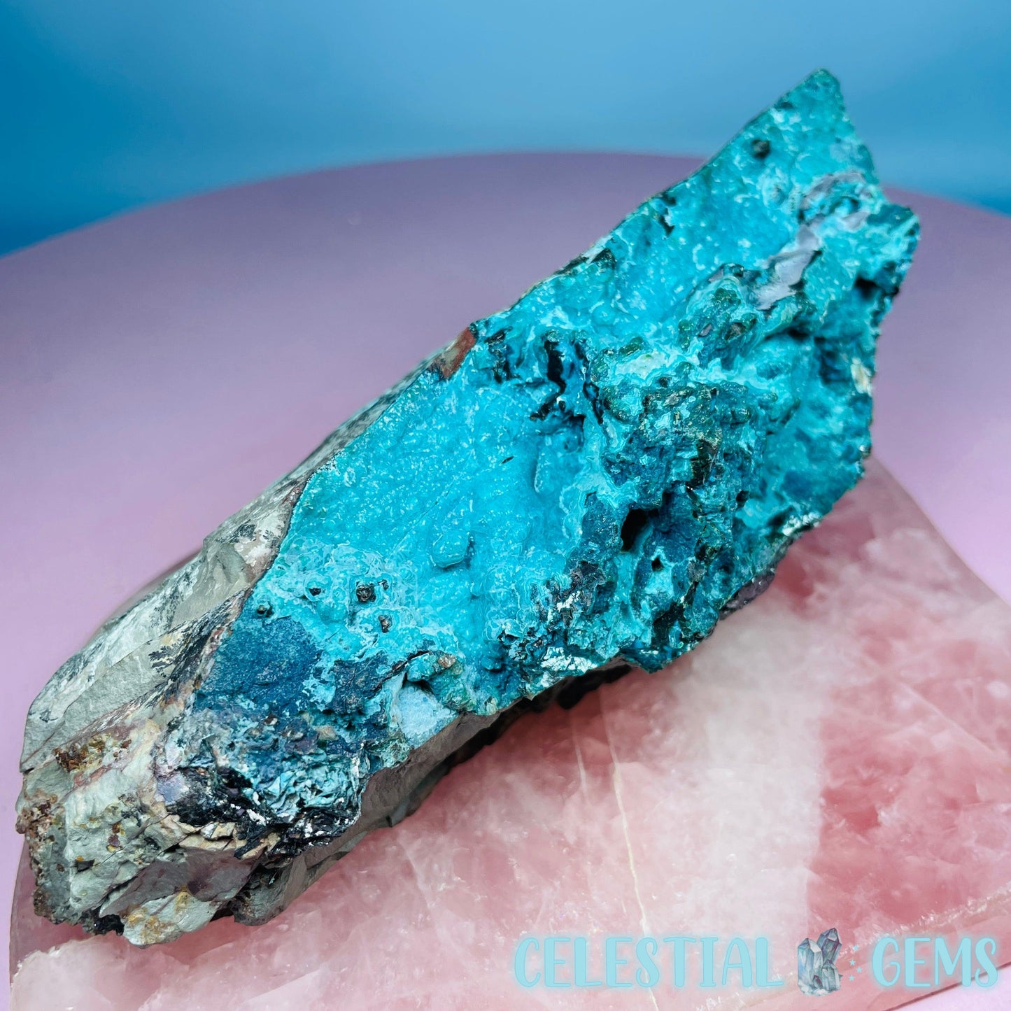 Gem Silica Chrysocolla + Shattuckite Raw Large Specimen