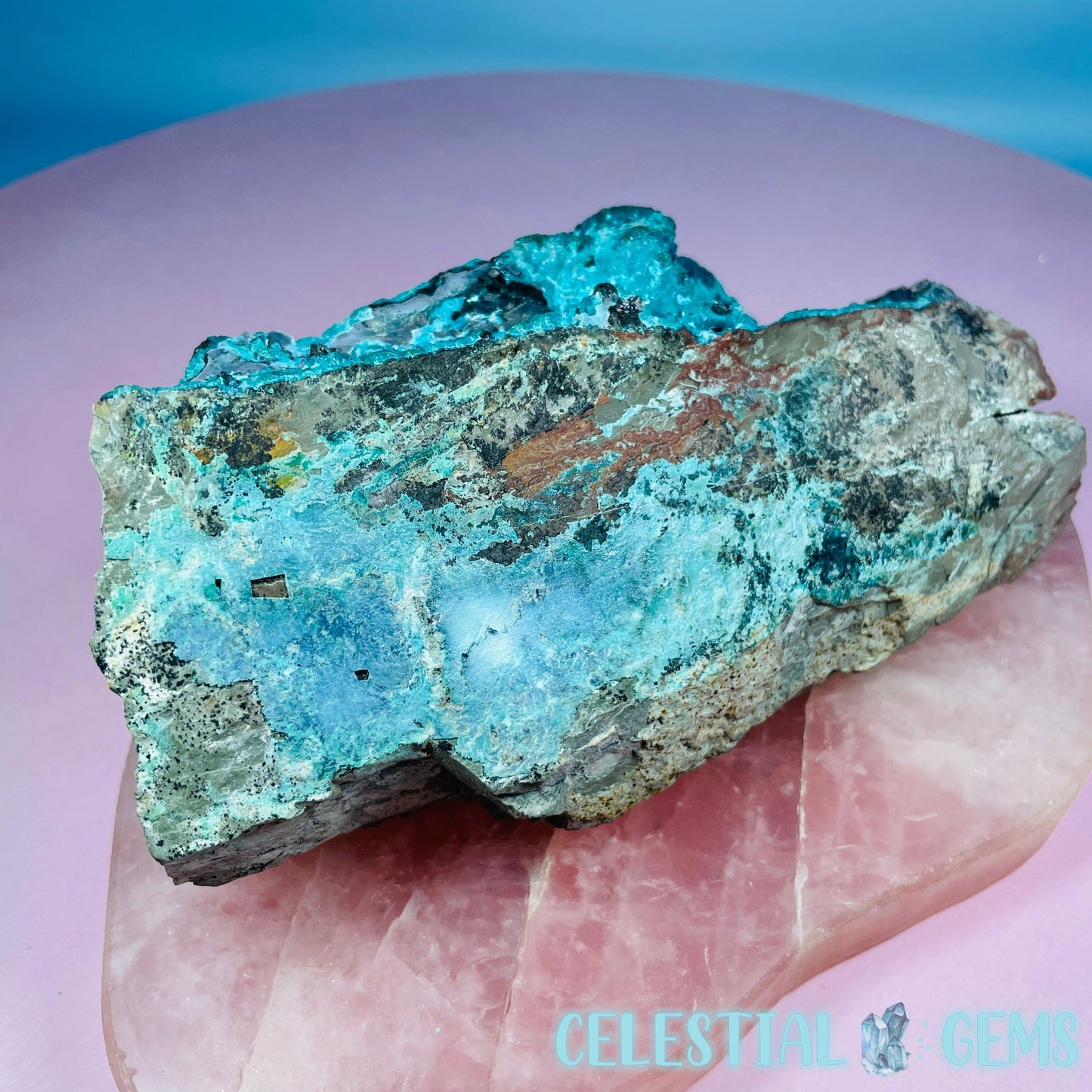 Gem Silica Chrysocolla + Shattuckite Raw Large Specimen