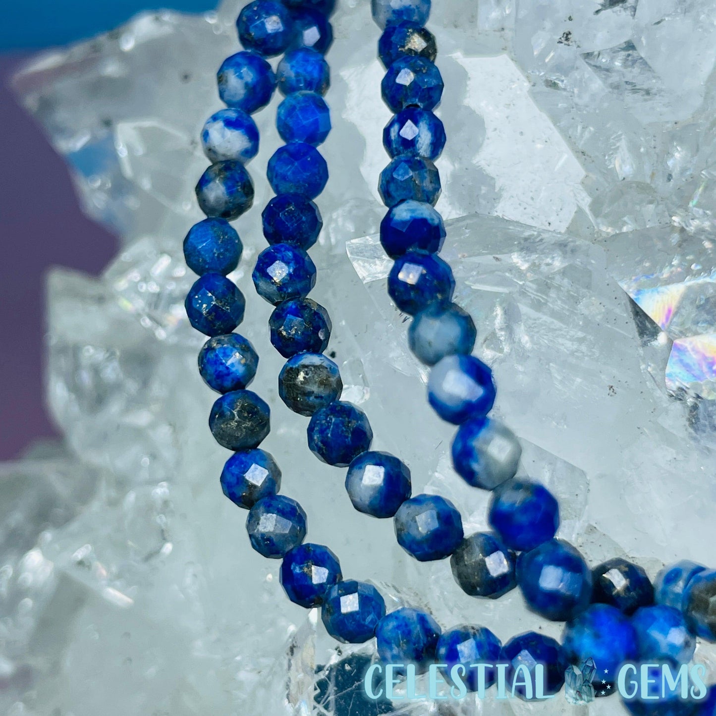 Lapis Lazuli Faceted 3mm Bracelet