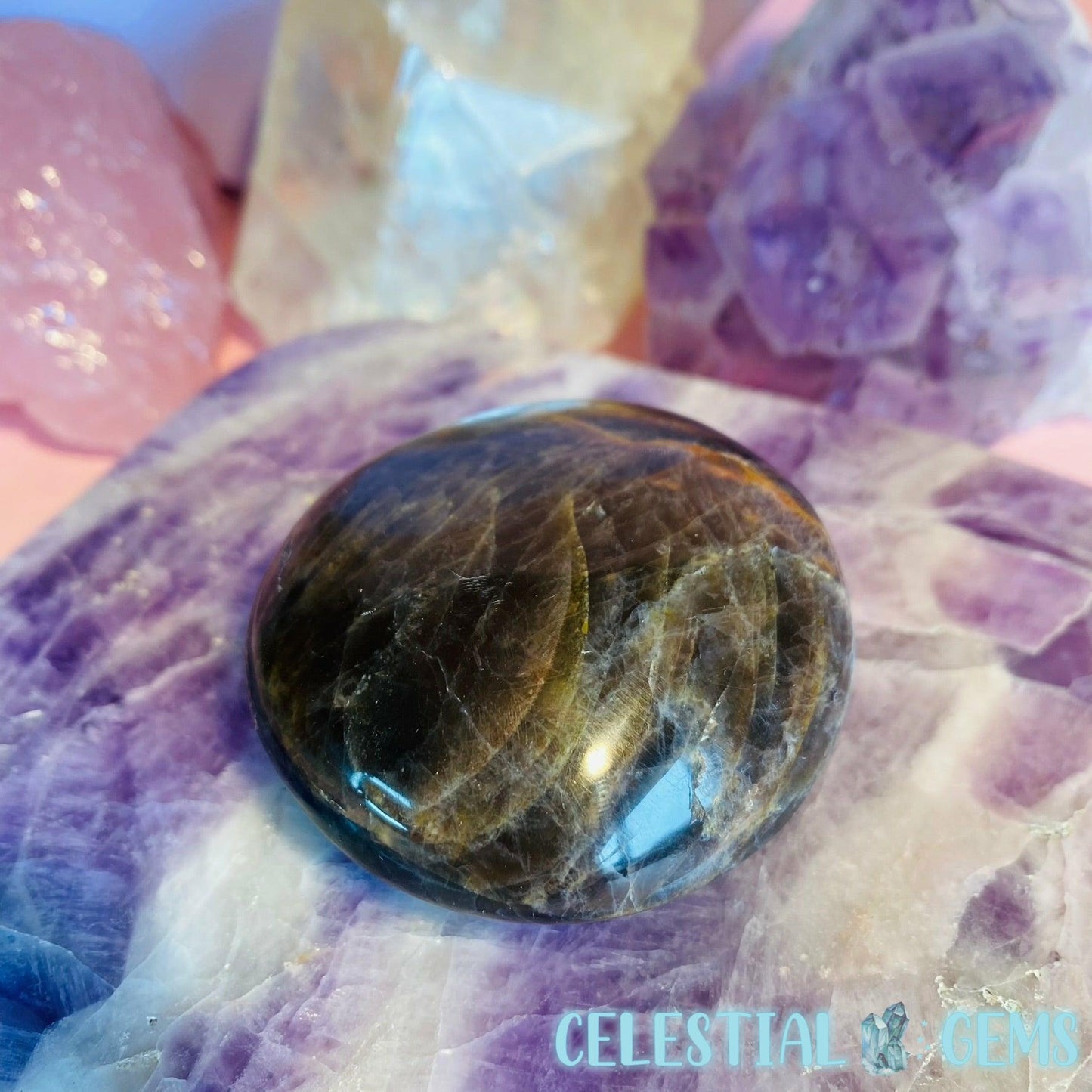 Black Moonstone Palmstone