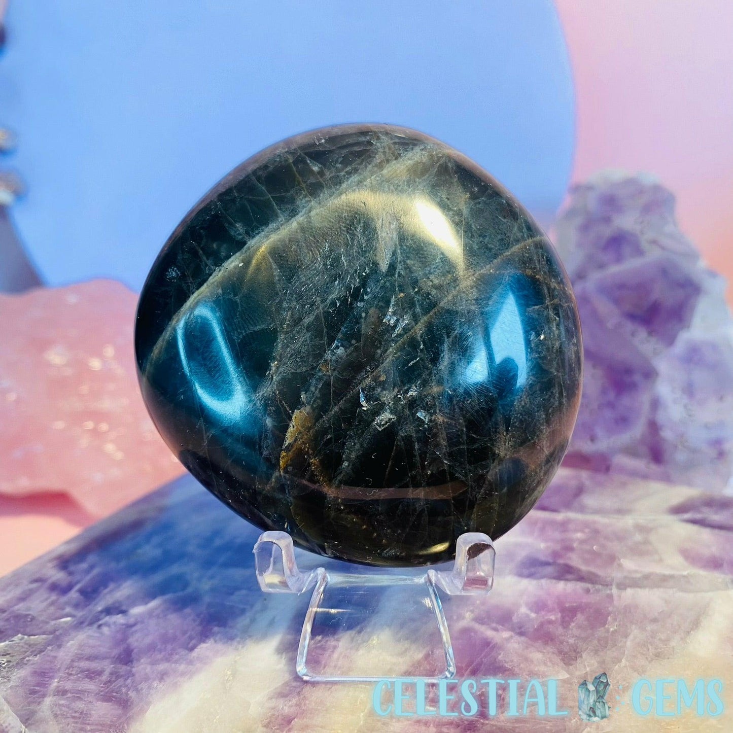 Black Moonstone Palmstone