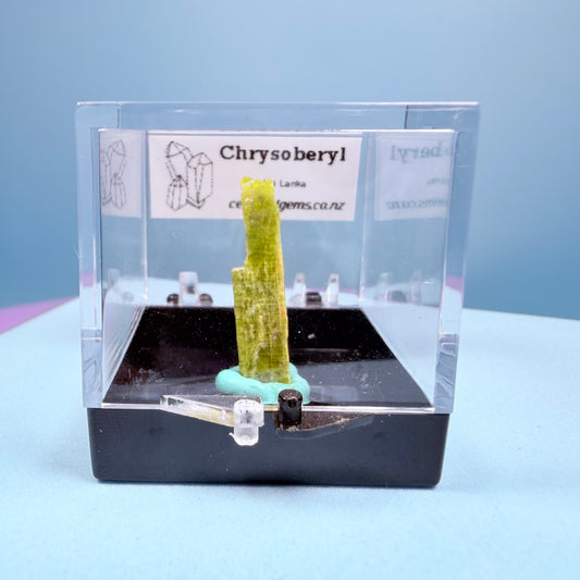 Chrysoberyl Crystal Specimen in Box, Sri Lanka