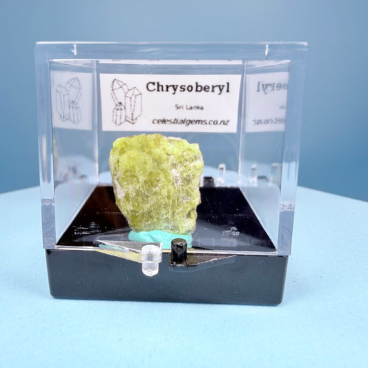 Chrysoberyl Crystal Specimen in Box, Sri Lanka
