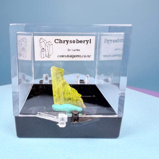 Chrysoberyl Crystal Specimen in Box, Sri Lanka