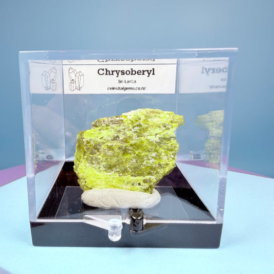 Chrysoberyl Crystal Specimen in Box, Sri Lanka