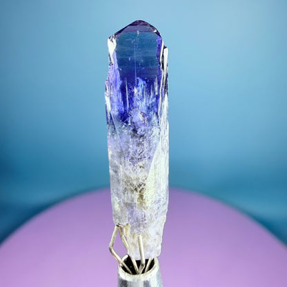 Rare Tanzanite AAA Grade Crystal Point Specimen in Box, Tanzania (Video)