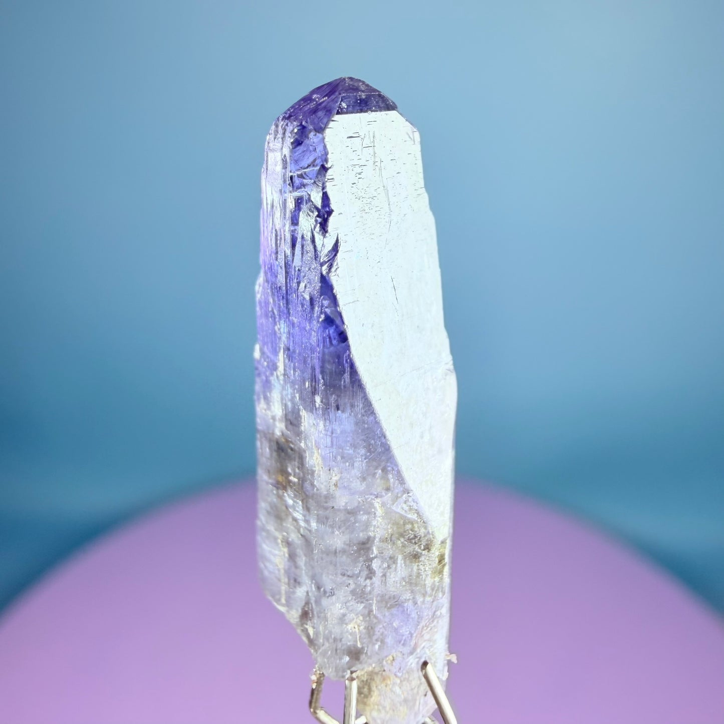 Rare Tanzanite AAA Grade Crystal Point Specimen in Box, Tanzania (Video)