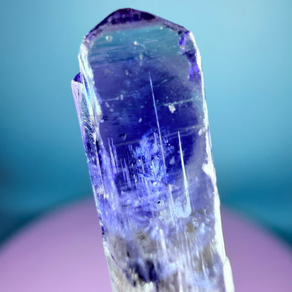 Rare Tanzanite AAA Grade Crystal Point Specimen in Box, Tanzania (Video)