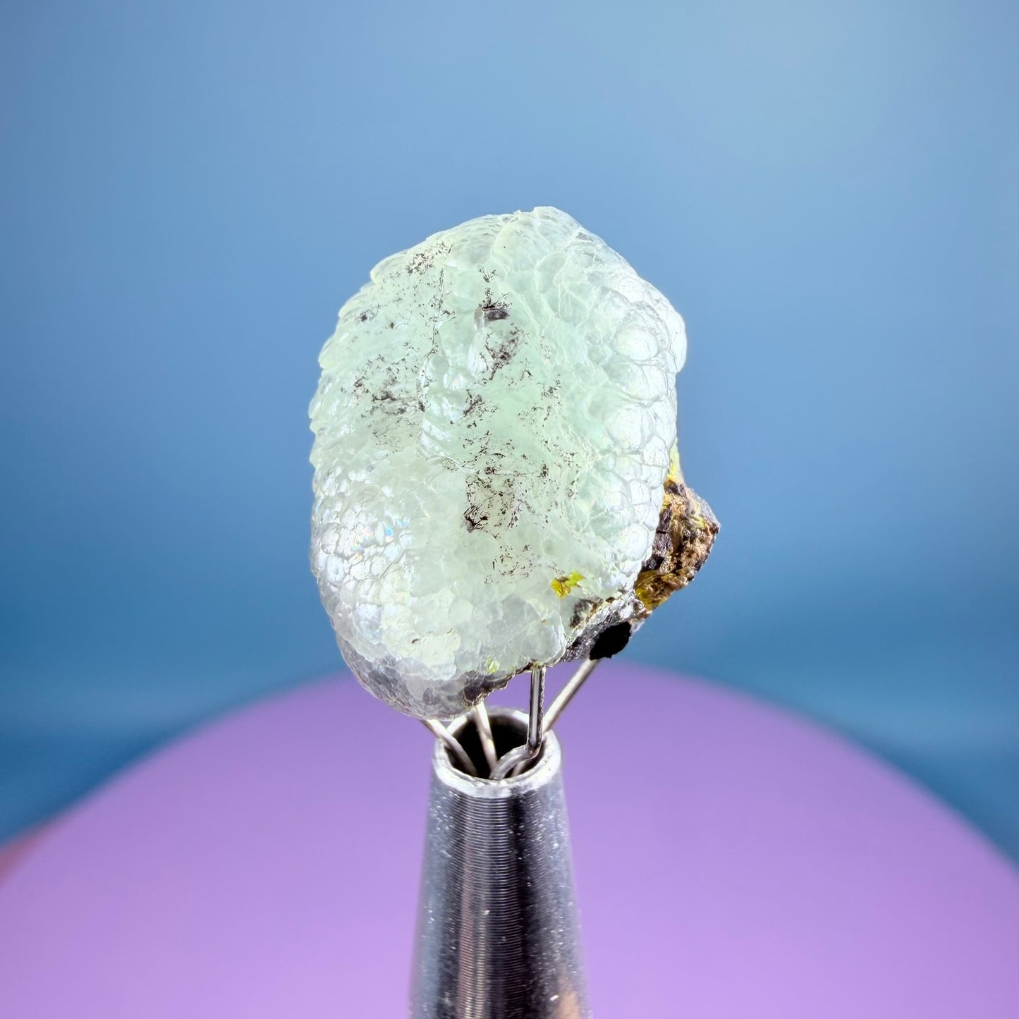 Rare Blue Botryoidal Brucite + Sturmantite Crystal Specimen, Pakistan