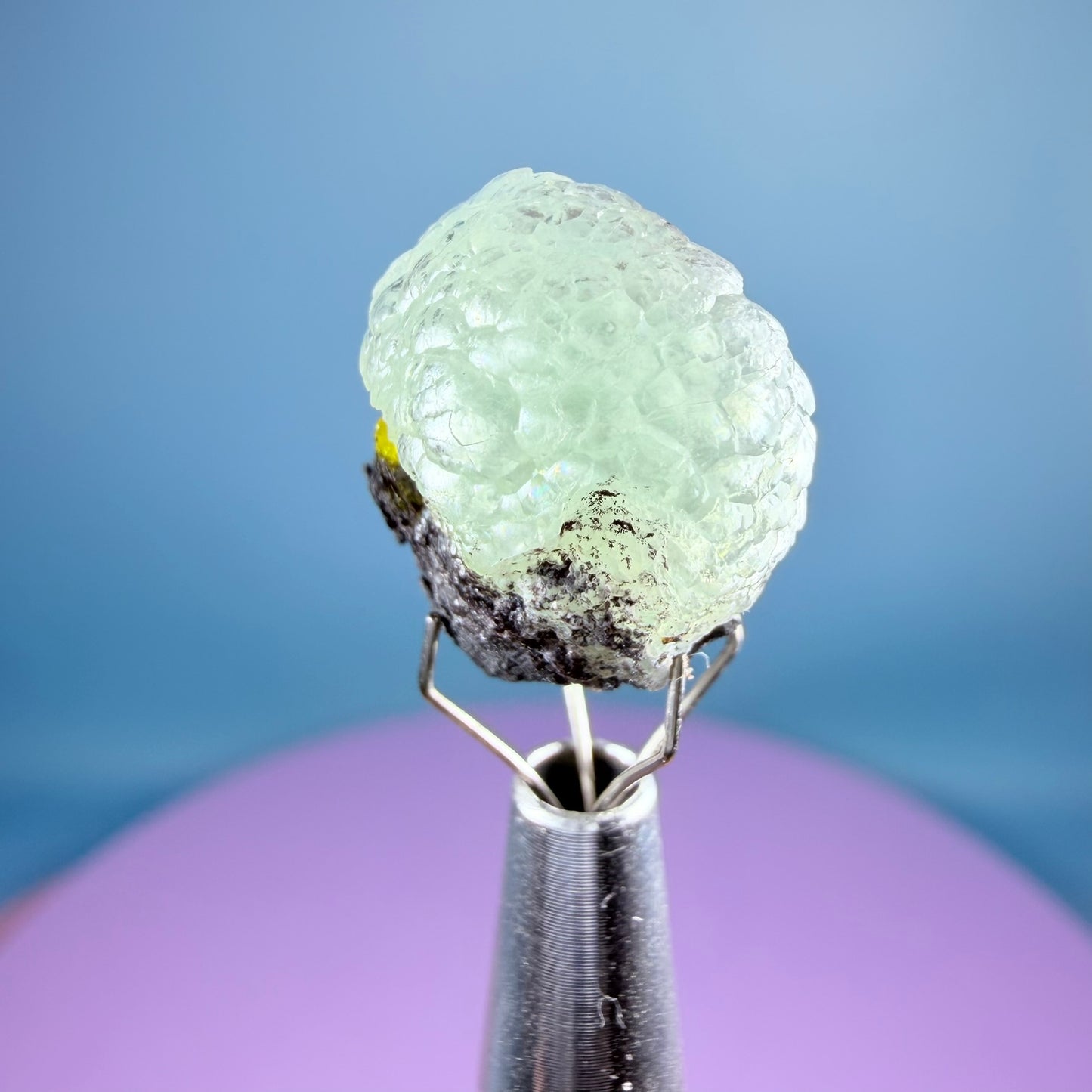 Rare Blue Botryoidal Brucite + Sturmantite Crystal Specimen, Pakistan