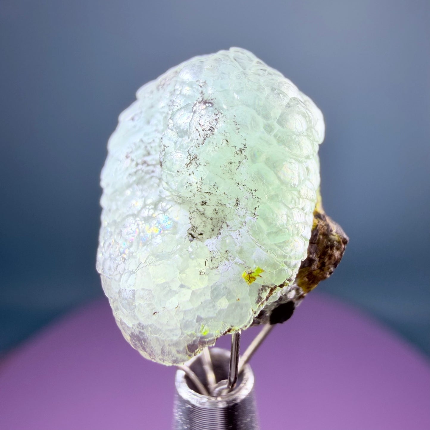 Rare Blue Botryoidal Brucite + Sturmantite Crystal Specimen, Pakistan