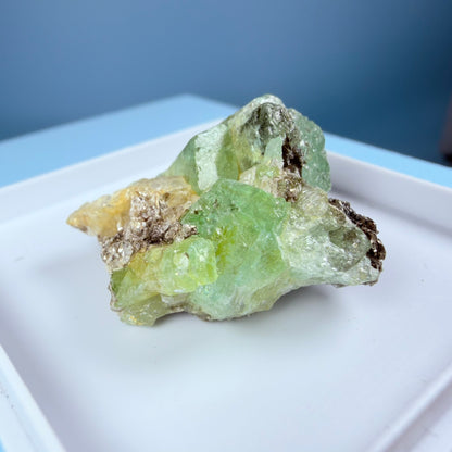 Rare Emerald, Quartz + Tourmaline Crystal Specimen in Box, Zambia