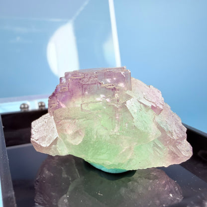 Yaogangxian Colour-Zoned Stepped Fluorite Crystal Specimen