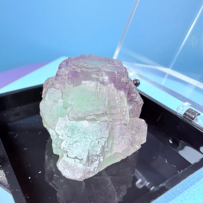 Yaogangxian Colour-Zoned Stepped Fluorite Crystal Specimen