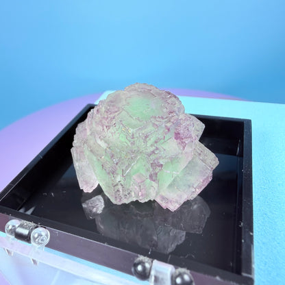 Yaogangxian Colour-Zoned Stepped Fluorite Crystal Specimen