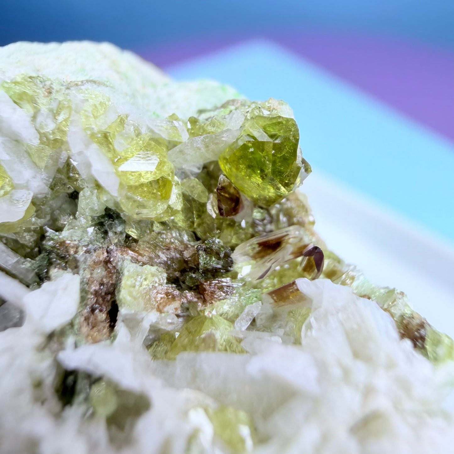 Topazolite (Andradite Garnet) Specimen in Box