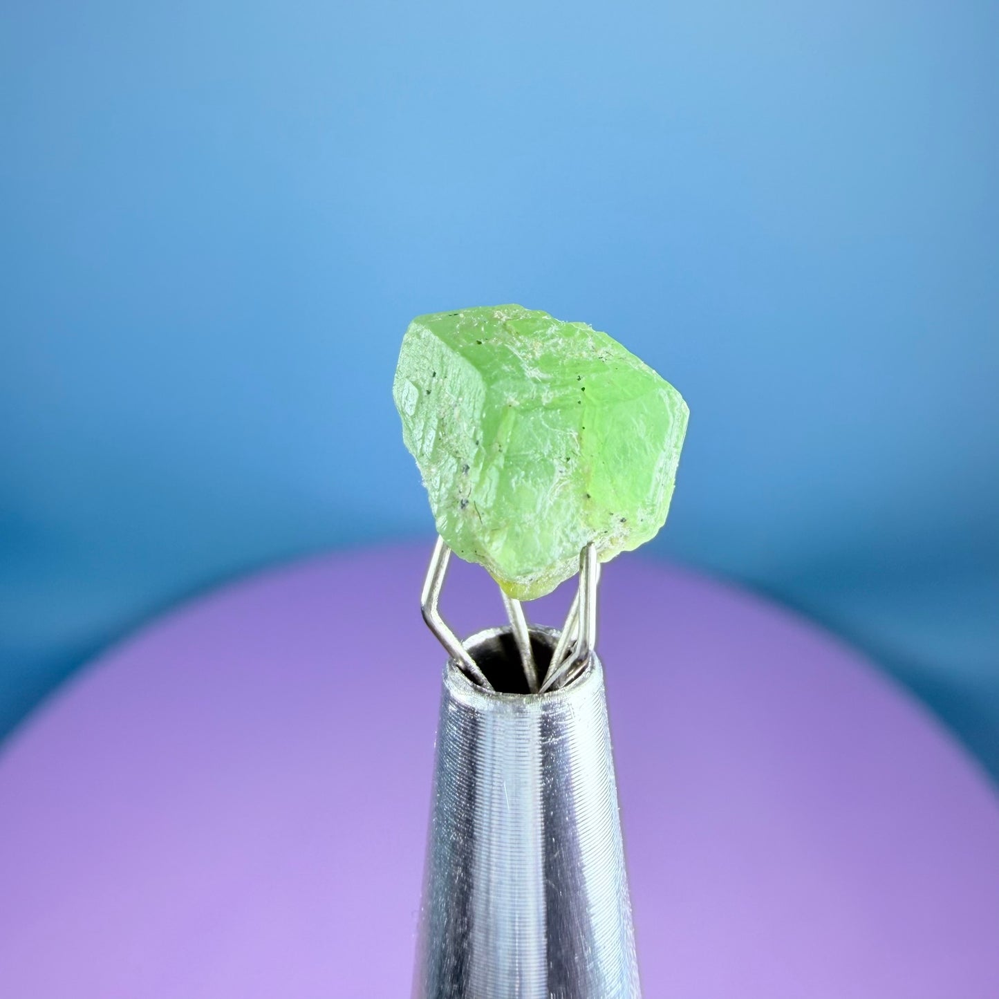 Tsavorite Garnet Crystal Specimen in Pottle