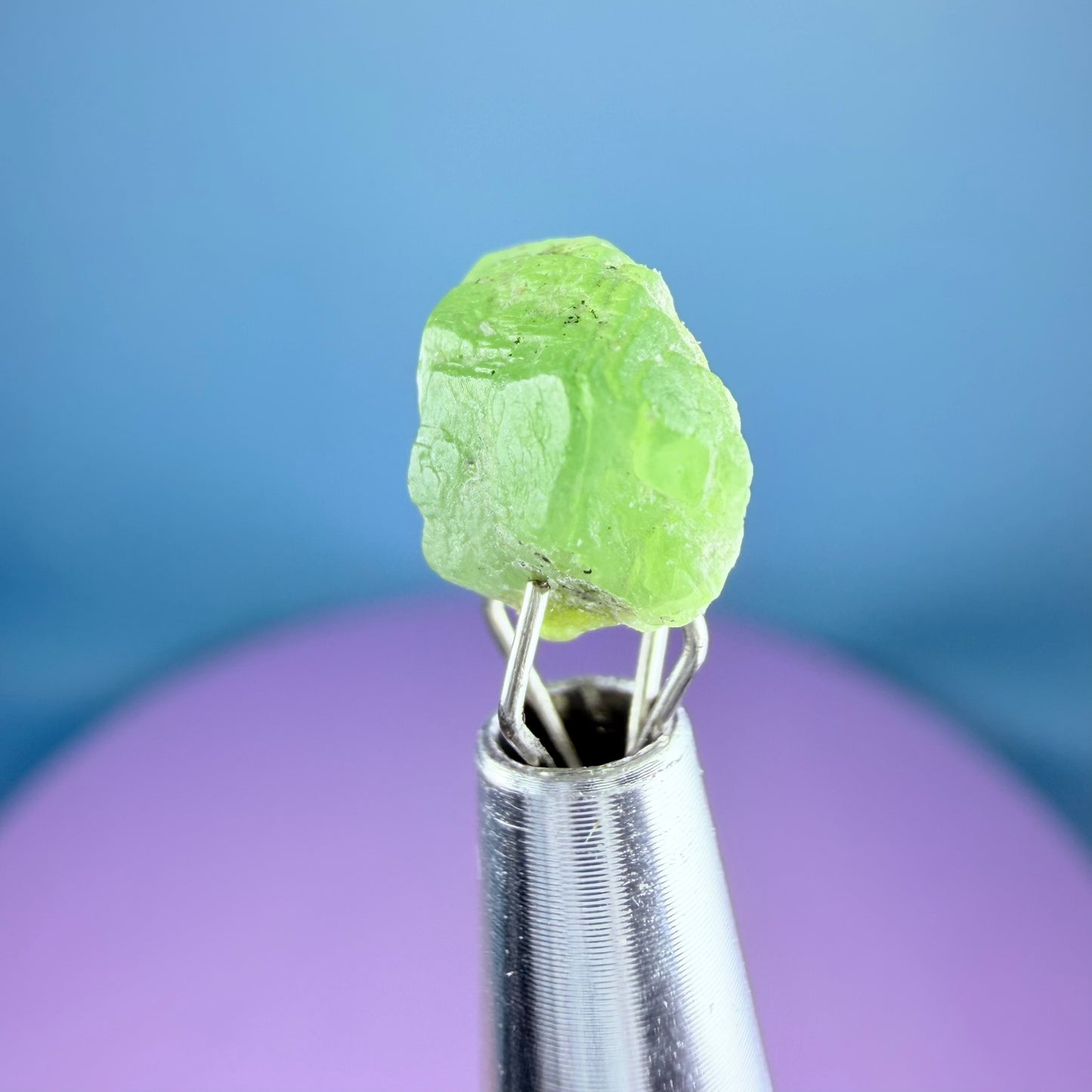 Tsavorite Garnet Crystal Specimen in Pottle