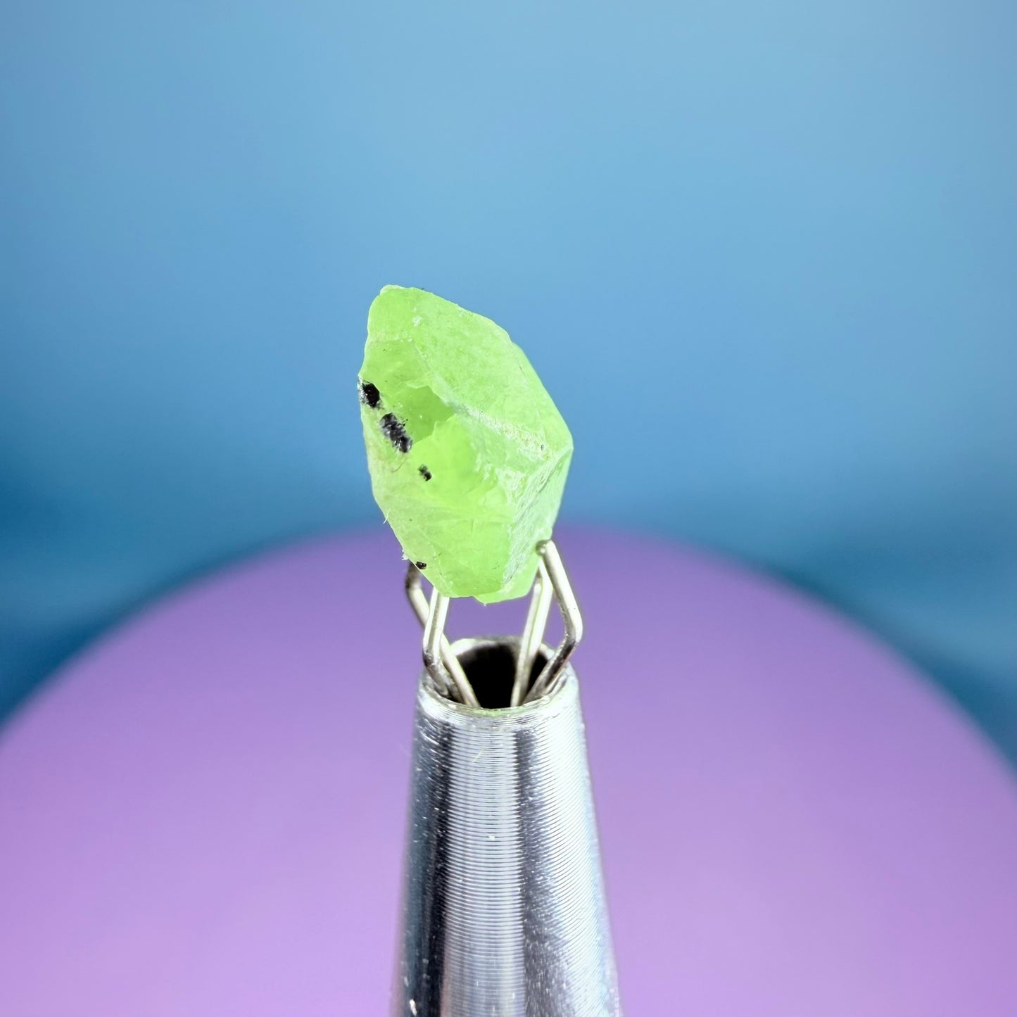 Tsavorite Garnet Crystal Specimen in Pottle