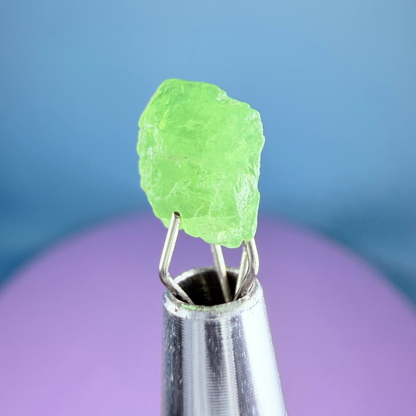 Tsavorite Garnet Crystal Specimen in Pottle