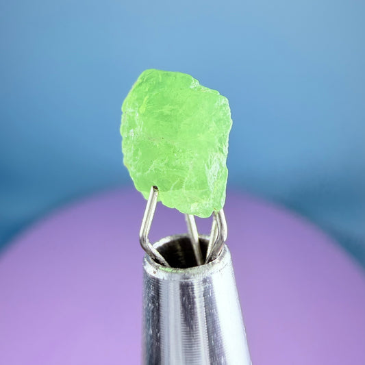 Tsavorite Garnet Crystal Specimen in Pottle