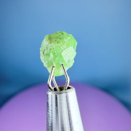 Tsavorite Garnet Crystal Specimen in Pottle