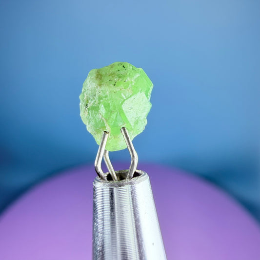 Tsavorite Garnet Crystal Specimen in Pottle