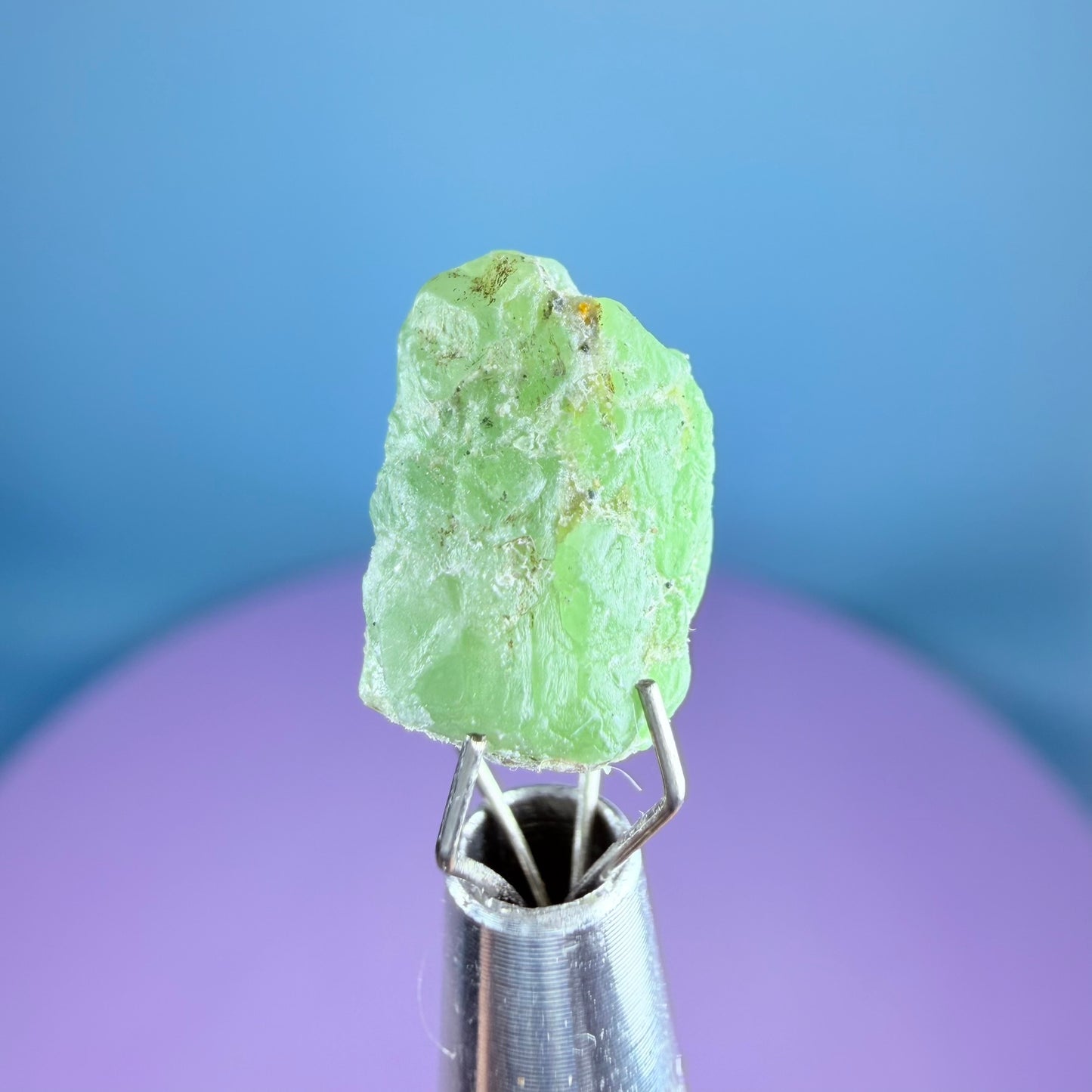 Tsavorite Garnet Crystal Specimen in Pottle