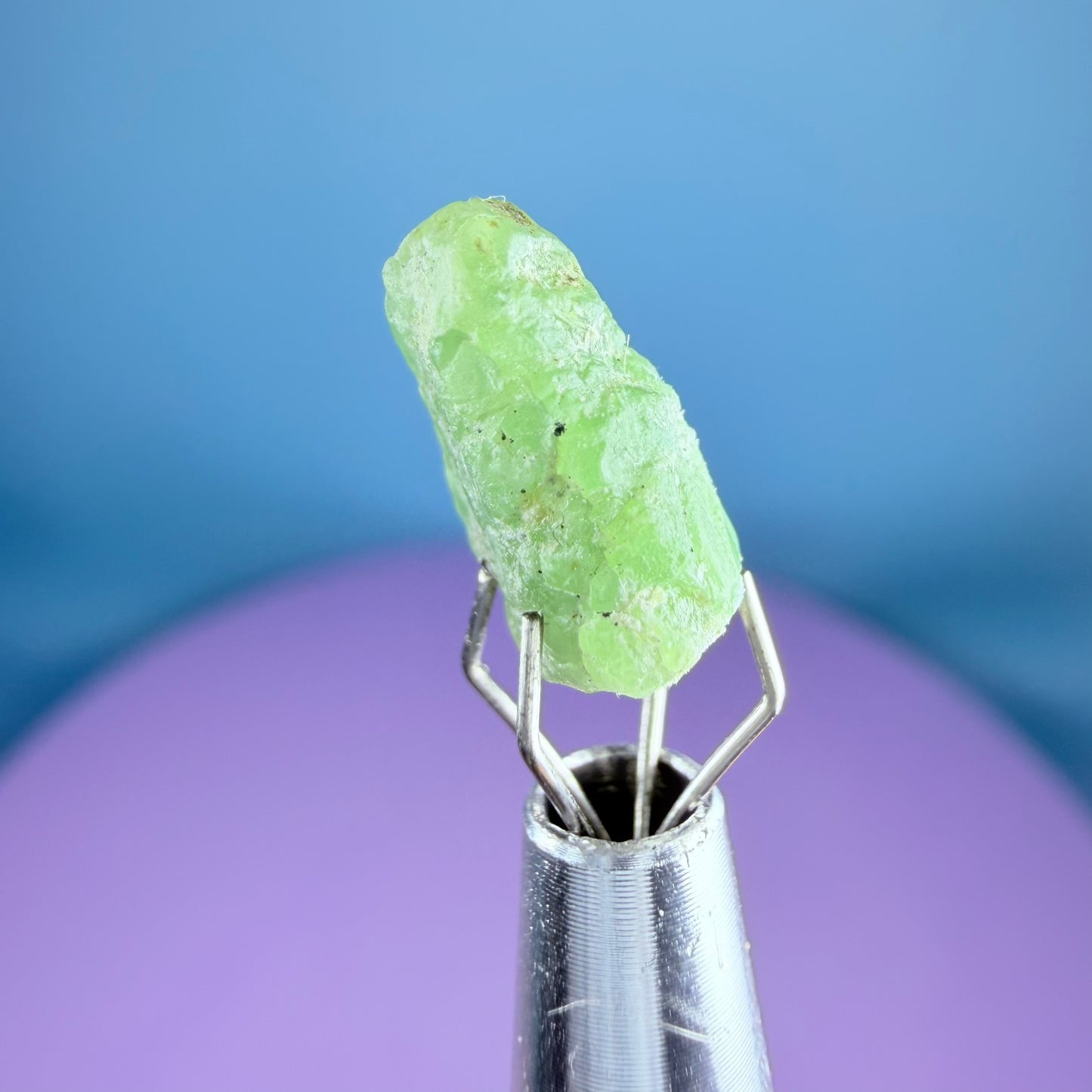 Tsavorite Garnet Crystal Specimen in Pottle