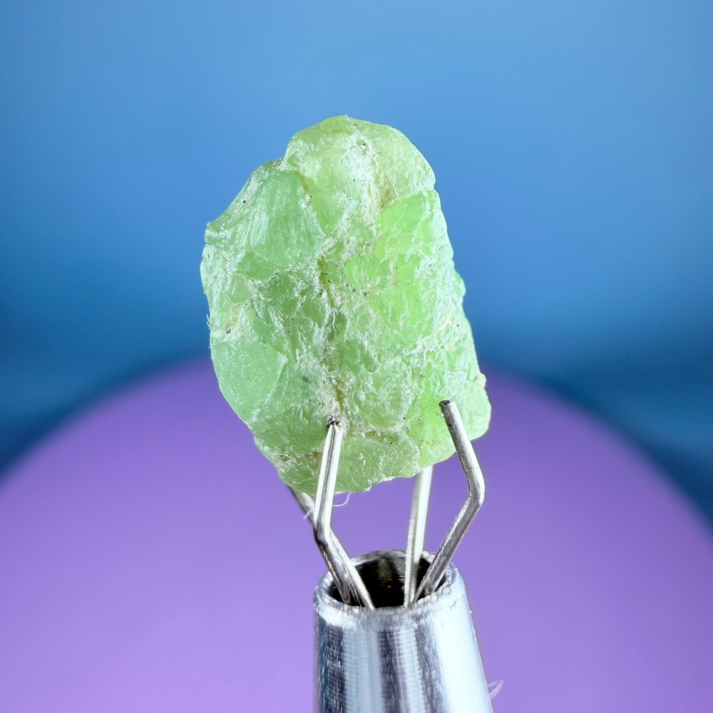 Tsavorite Garnet Crystal Specimen in Pottle