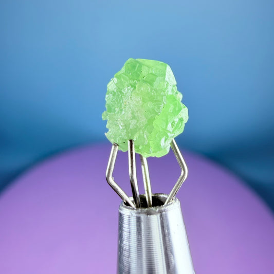 Tsavorite Garnet Crystal Specimen in Pottle