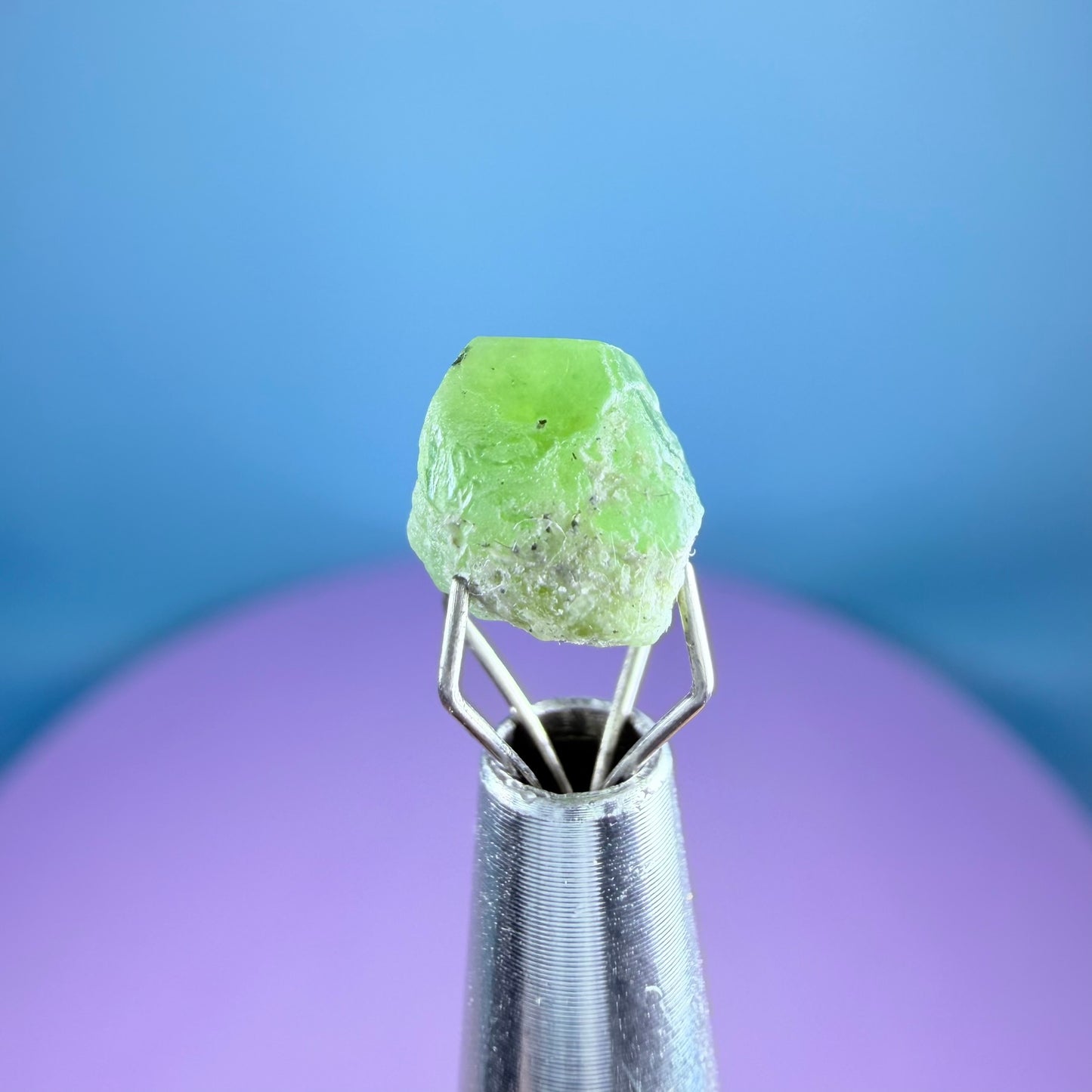 Tsavorite Garnet Crystal Specimen in Pottle