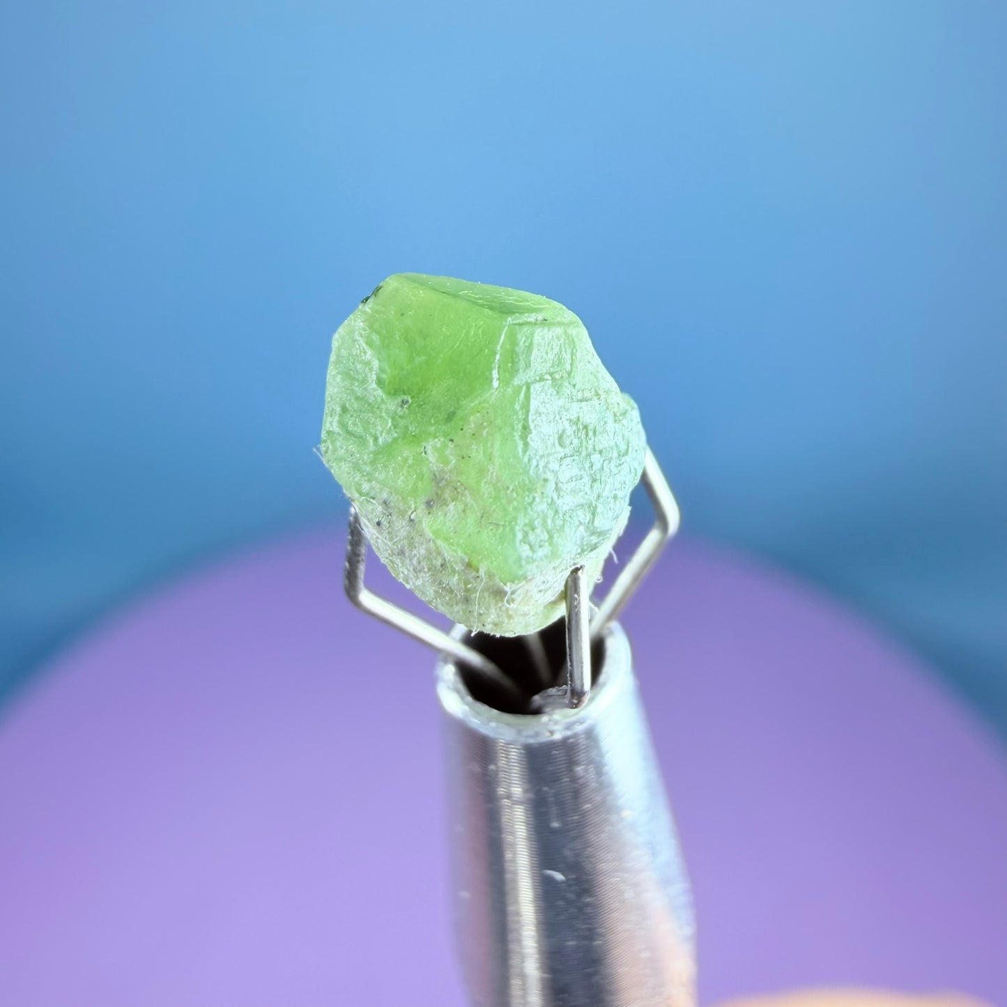 Tsavorite Garnet Crystal Specimen in Pottle