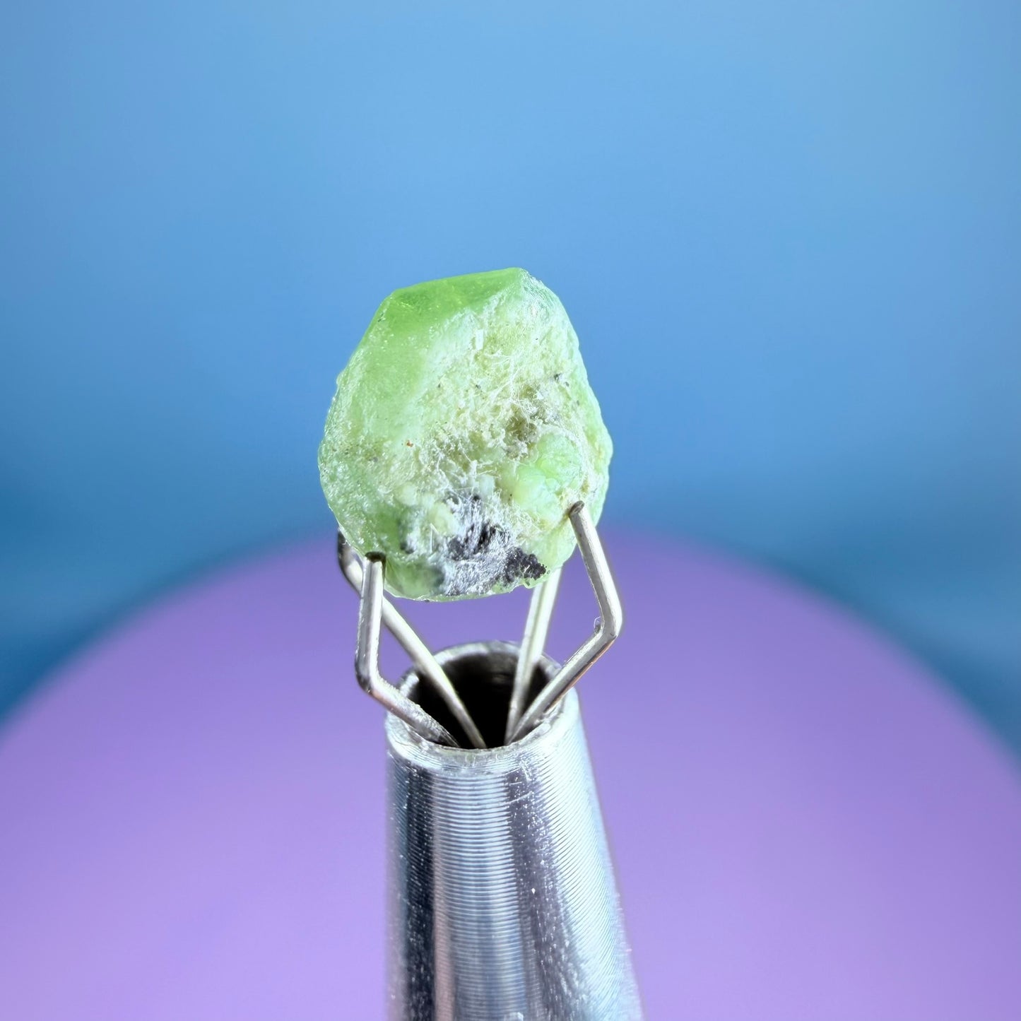 Tsavorite Garnet Crystal Specimen in Pottle