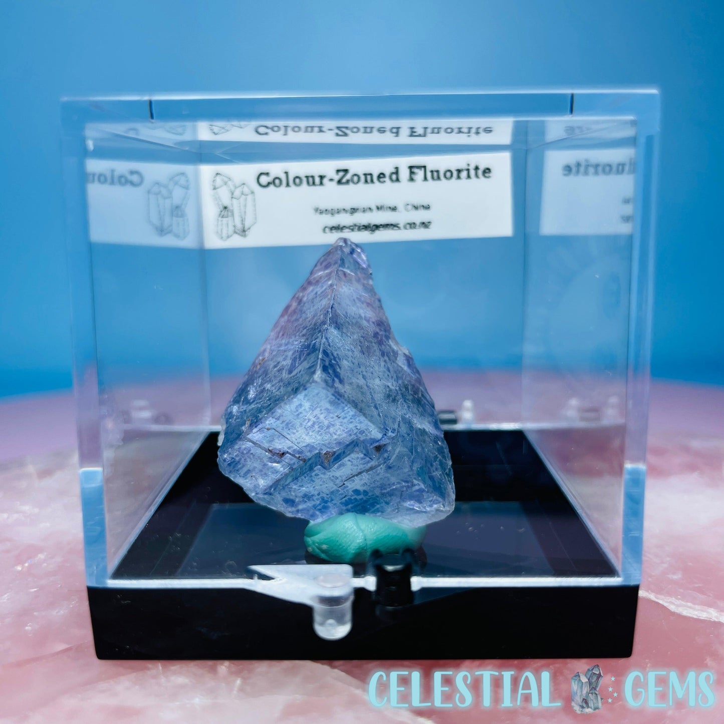 RARE Yaogangxian Colour-Zoned Fluorite Small Cluster Specimen