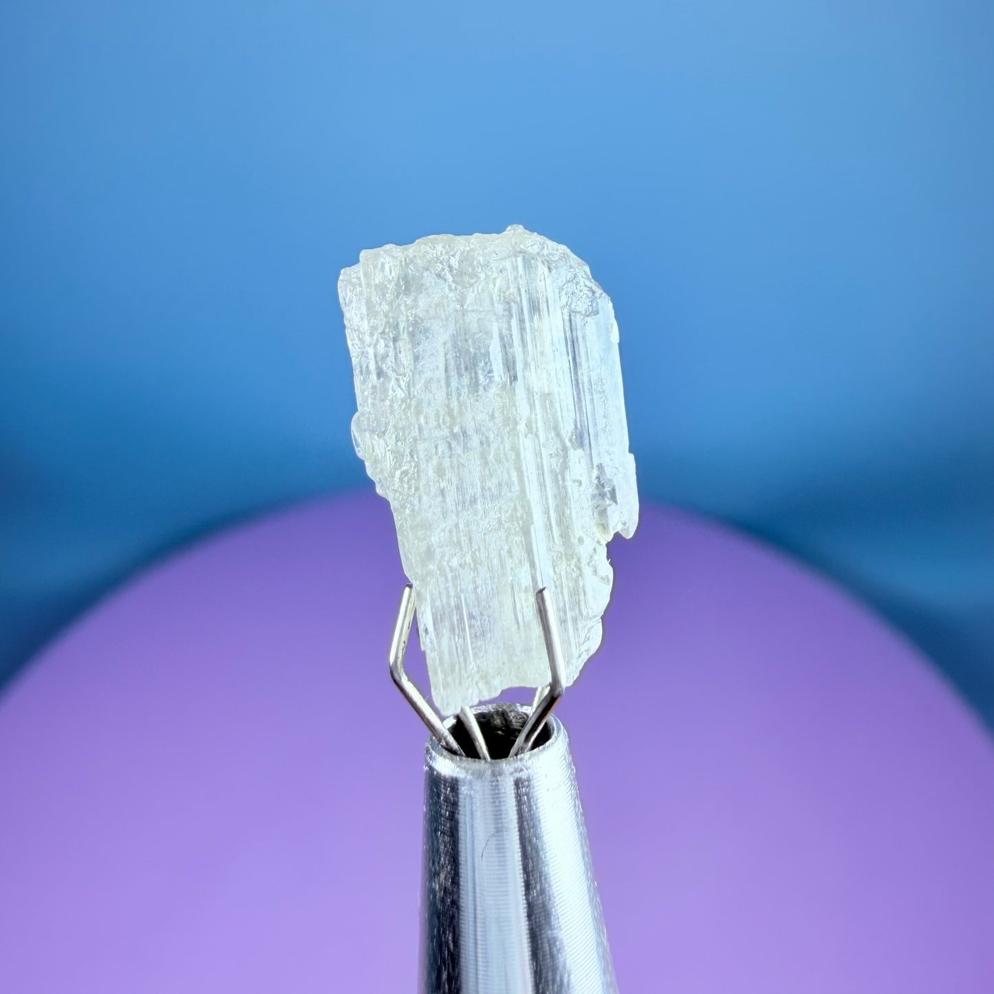Grey Zoisite Crystal Specimen in Pottle