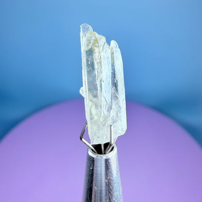 Grey Zoisite Crystal Specimen in Pottle