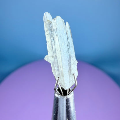 Grey Zoisite Crystal Specimen in Pottle
