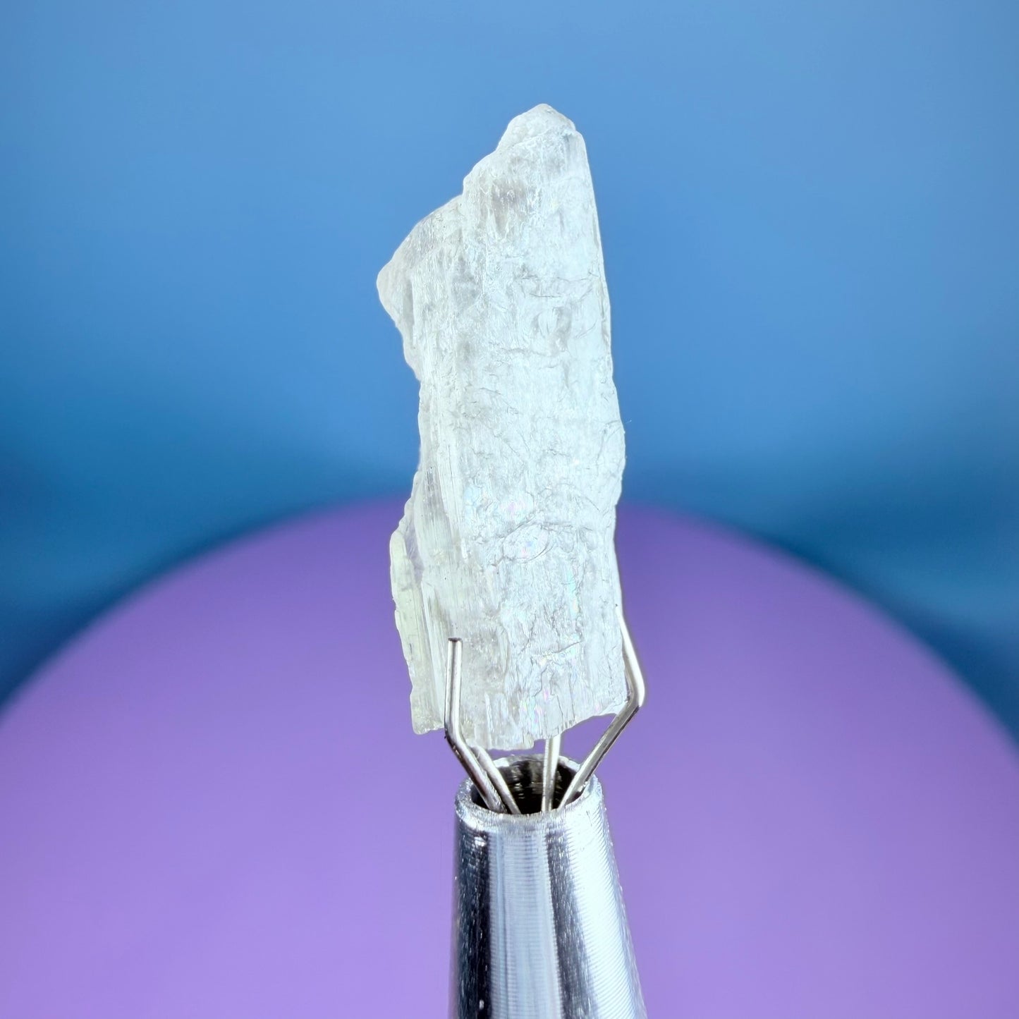 Grey Zoisite Crystal Specimen in Pottle