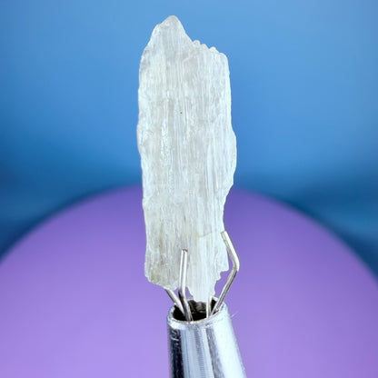 Grey Zoisite Crystal Specimen in Pottle