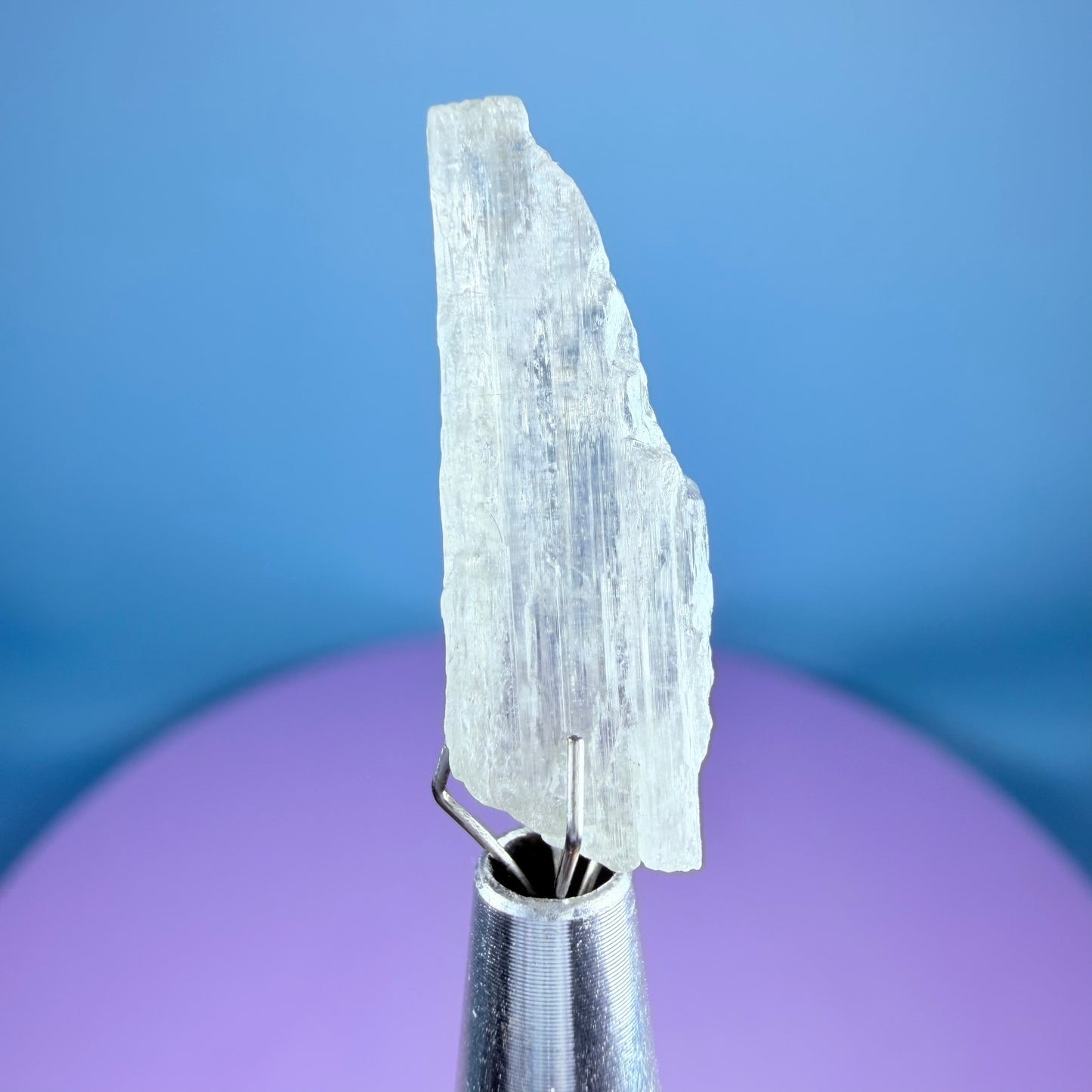 Grey Zoisite Crystal Specimen in Pottle