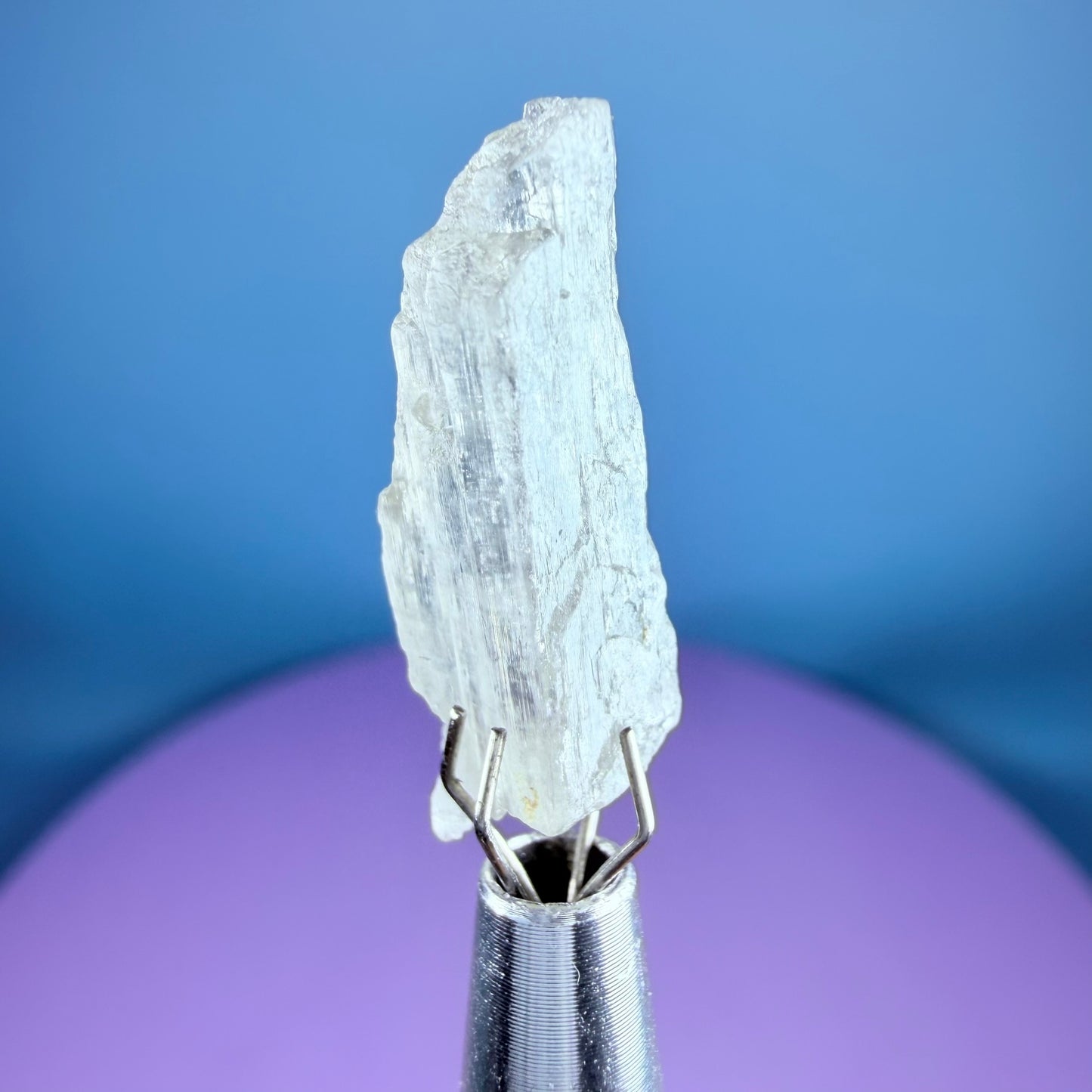 Grey Zoisite Crystal Specimen in Pottle