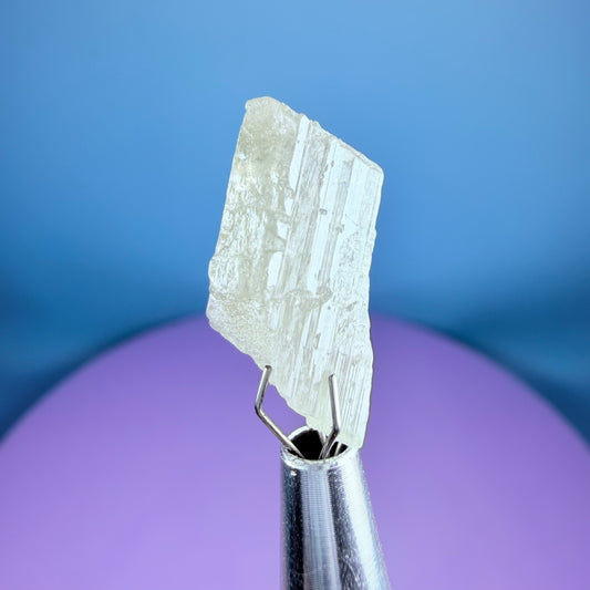 Grey Zoisite Crystal Specimen in Pottle