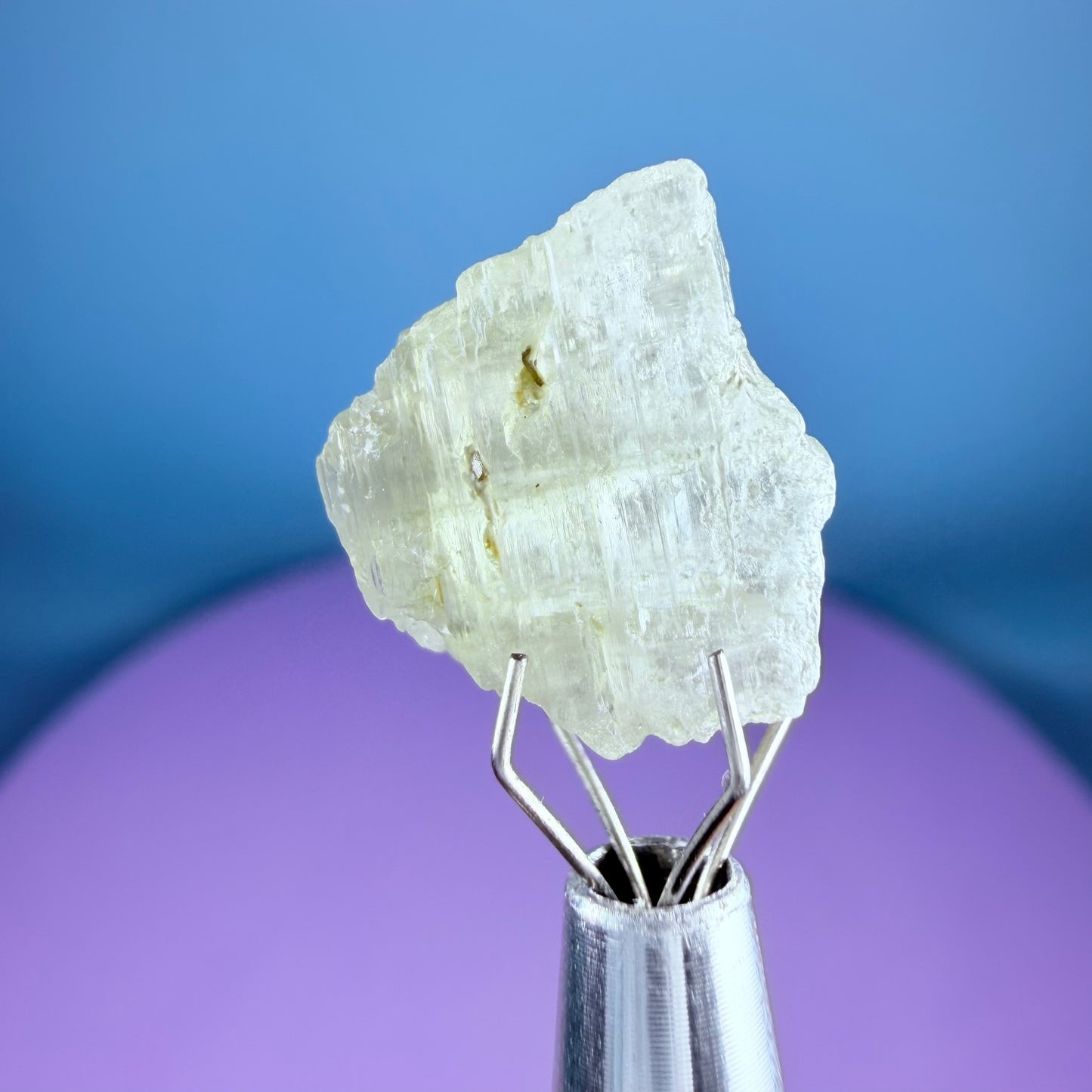 Grey Zoisite Crystal Specimen in Pottle