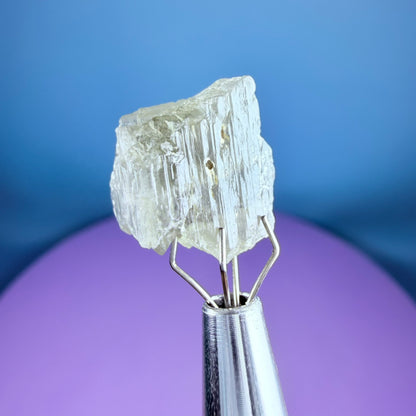 Grey Zoisite Crystal Specimen in Pottle