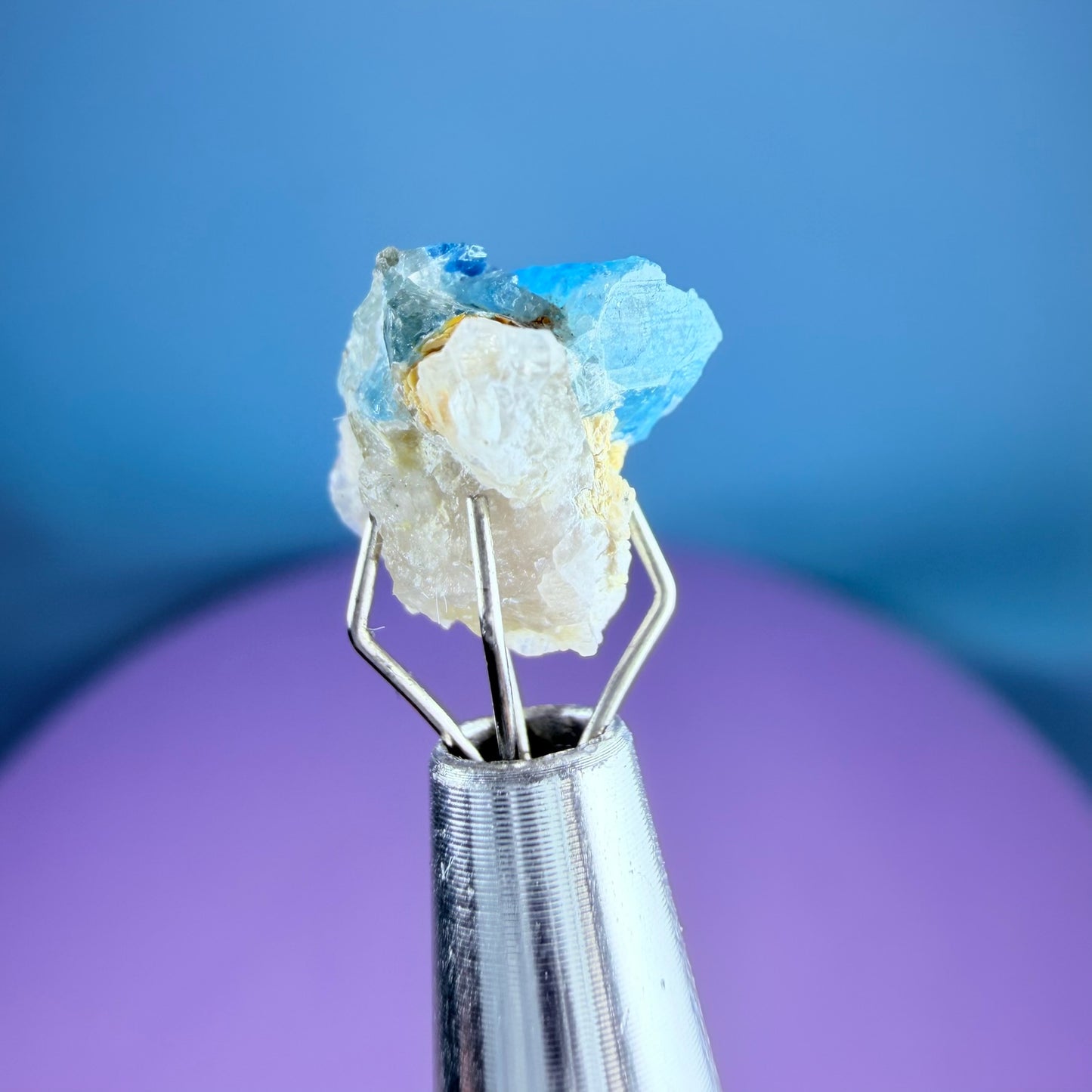 Rare Euclase Crystal Specimen in Pottle