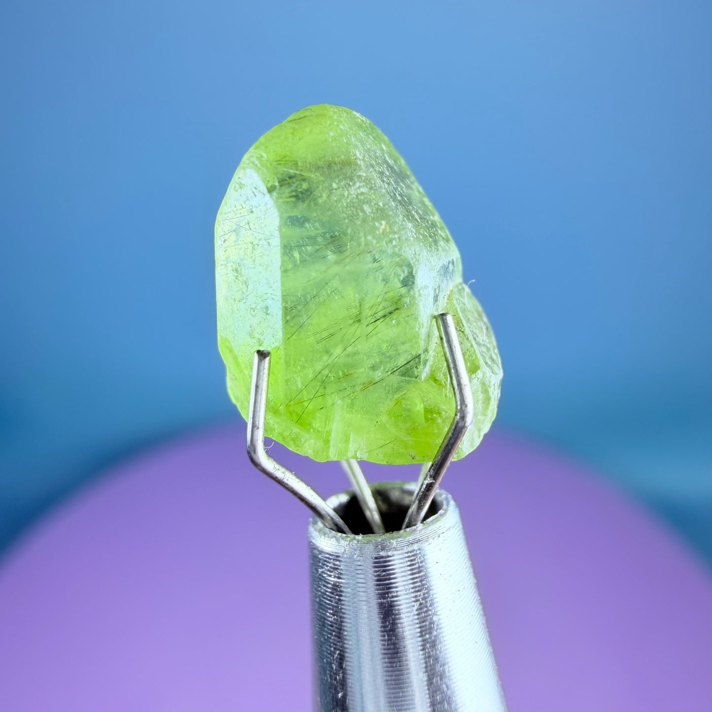 Peridot Crystal Specimen in Pottle