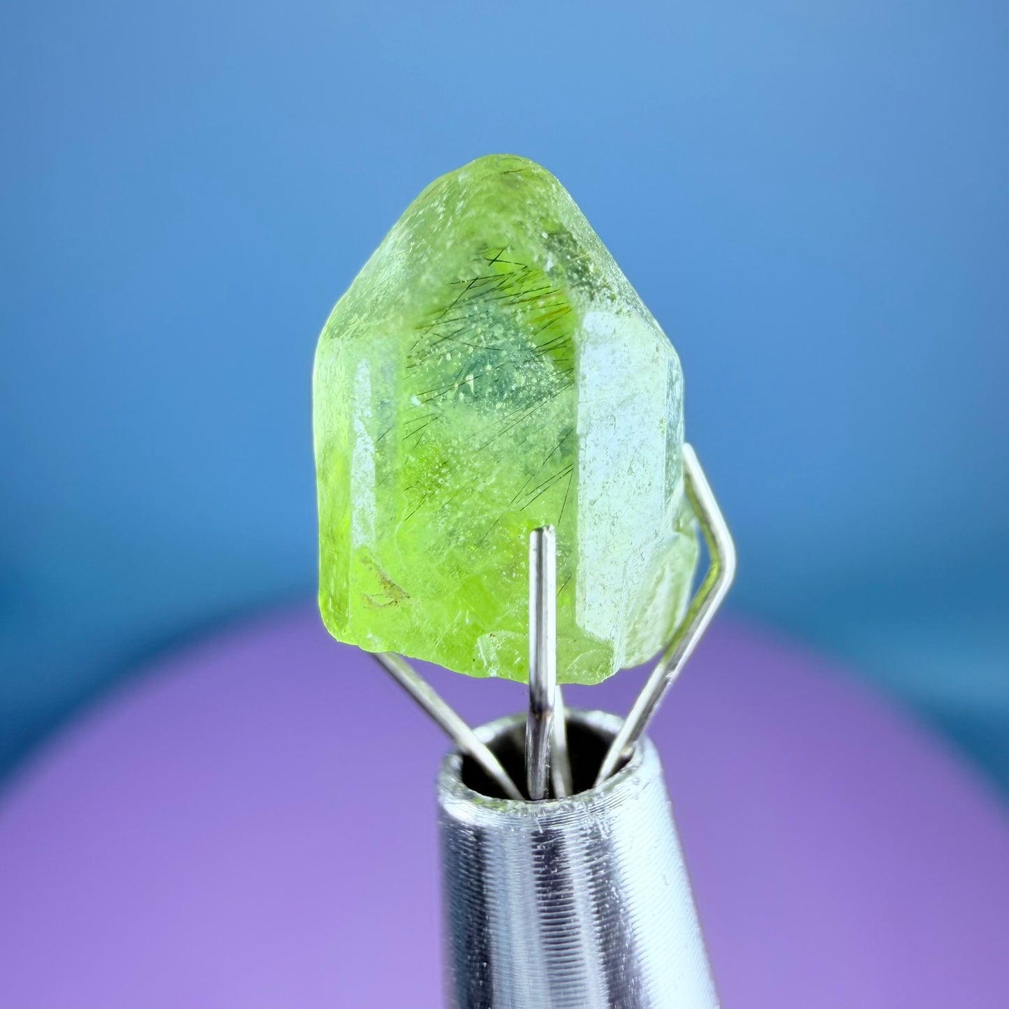 Peridot Crystal Specimen in Pottle