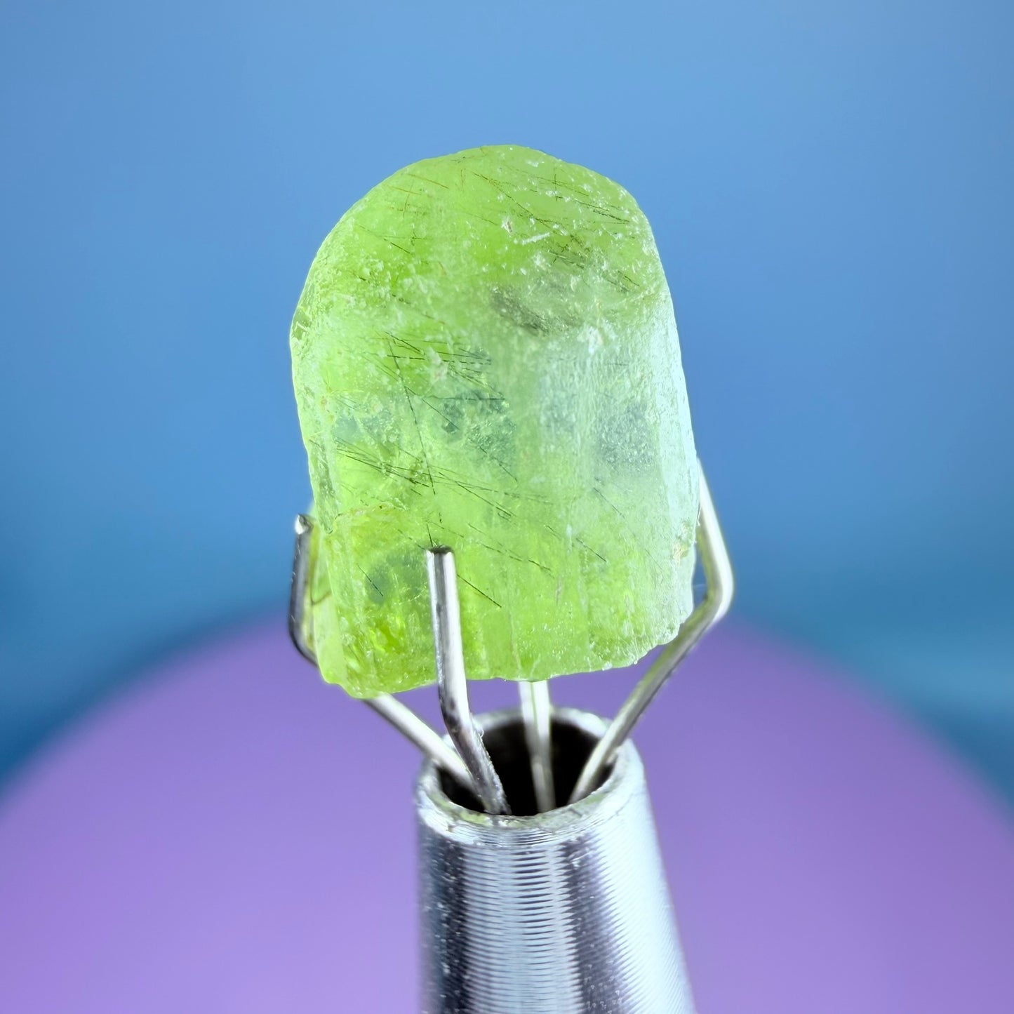 Peridot Crystal Specimen in Pottle